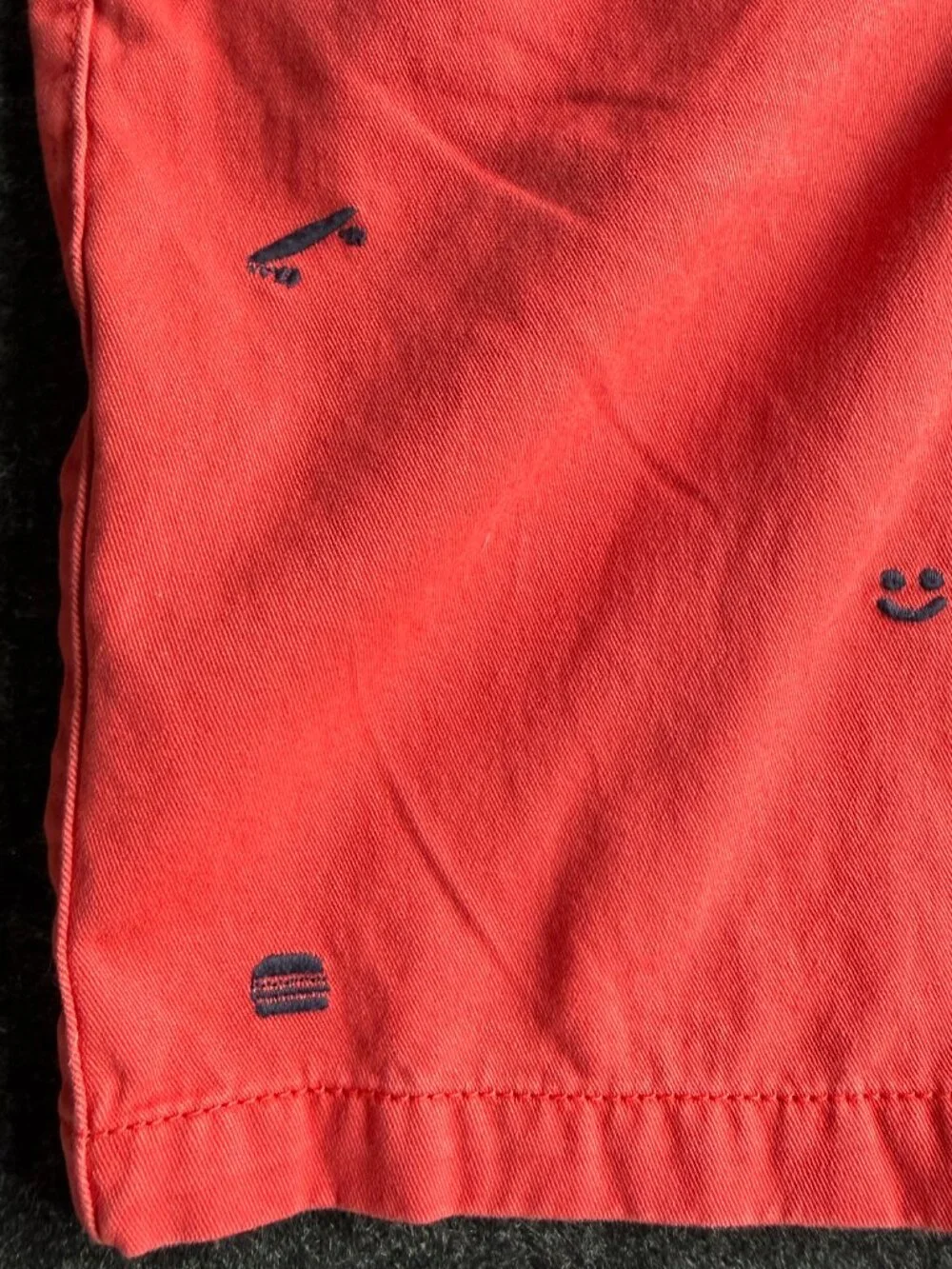 Gymboree Boys Red Embroidered Chino Shorts Size 12